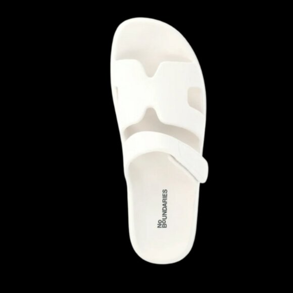 No Boundaries Women's Geo Slide Sandals size 9M, White - Picture 3 of 5